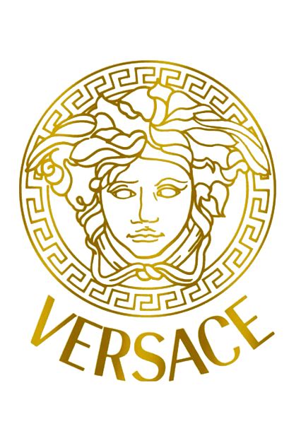 versace golden frame png|Versace full logo gold transparent PNG .